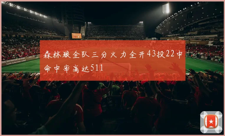森林狼全队三分火力全开43投22中命中率高达511